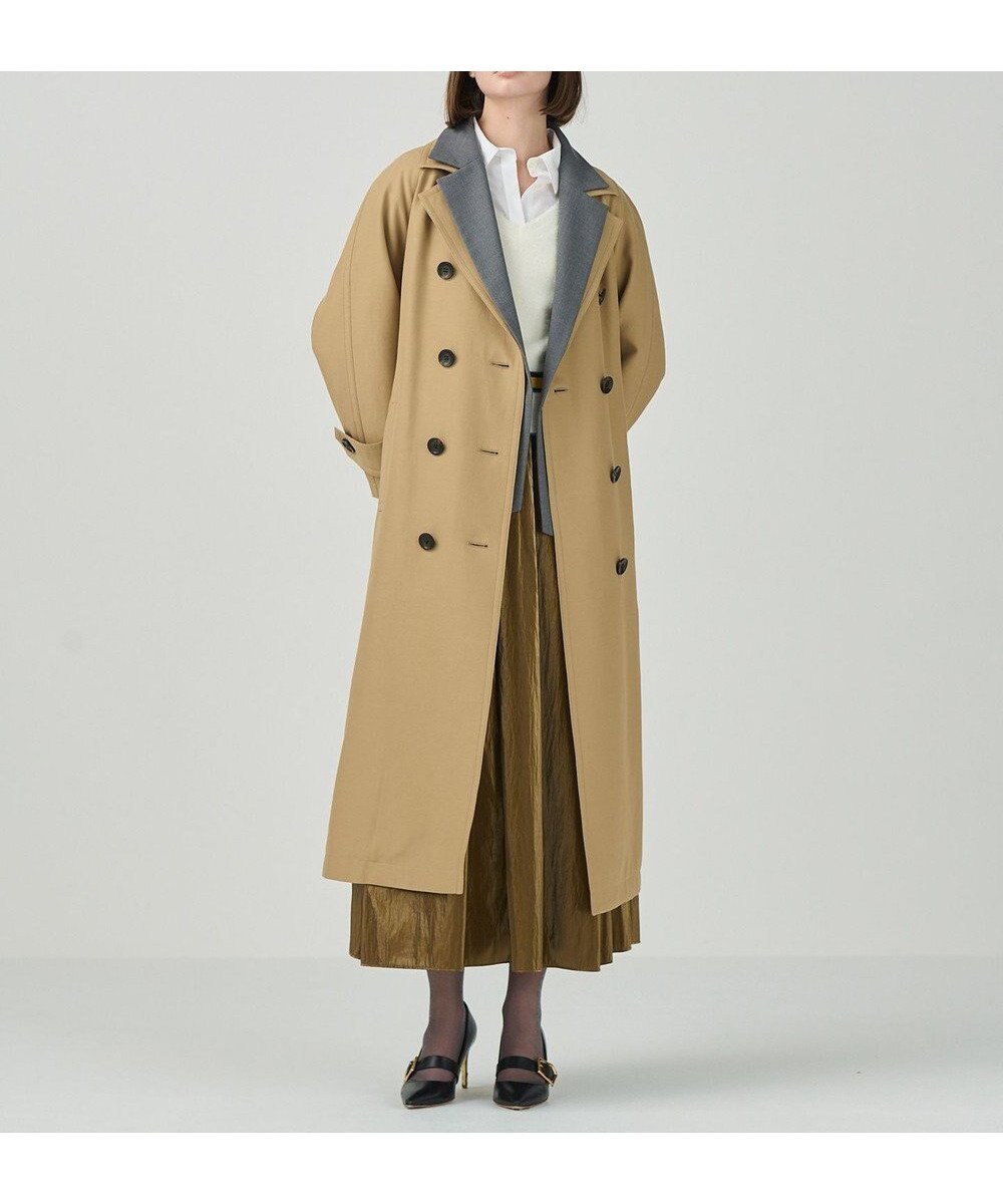 【グレース コンチネンタル/GRACE CONTINENTAL】のジャケットレイヤードトレンチ インテリア・キッズ・メンズ・レディースファッション・服の通販 founy(ファニー) 　ファッション　Fashion　レディースファッション　WOMEN　アウター　Coat Outerwear　コート　Coats　ジャケット　Jackets　トレンチコート　Trench Coats　シャンブレー　Chambray　シンプル　Simple　ジャケット　Jacket　テーラード　Tailored　パッチ　Patch　ロング　Long　再入荷　Restock/Back In Stock/Re Arrival　A/W・秋冬　Aw・Autumn/Winter・Fw・Fall-Winter　ベージュ|ID: prp329100004515157 ipo3291000000031902241
