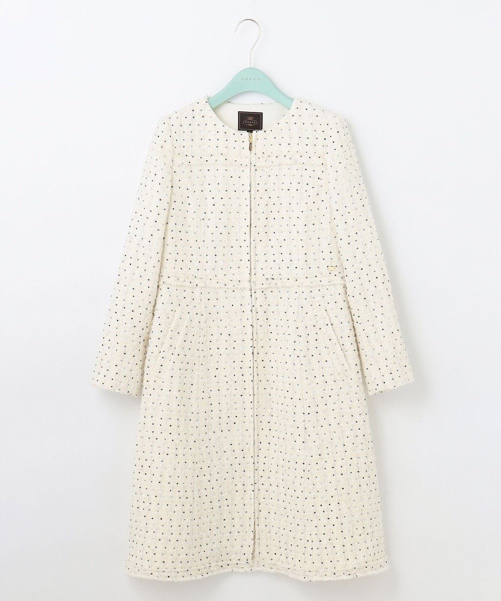 【トッカ/TOCCA】の【消臭】SWEET TWINKLE ツイードコート インテリア・キッズ・メンズ・レディースファッション・服の通販 founy(ファニー) 　ファッション　Fashion　レディースファッション　WOMEN　アウター　Coat Outerwear　コート　Coats　ジャケット　Jackets　おすすめ　Recommend　ジャケット　Jacket　ツイード　Tweed　ドレス　Dress　パープル　Purple　エレガント 上品　Elegant　人気　Popularity　A/W・秋冬　Aw・Autumn/Winter・Fw・Fall-Winter　アイボリー系|ID: prp329100004515159 ipo3291000000031962534
