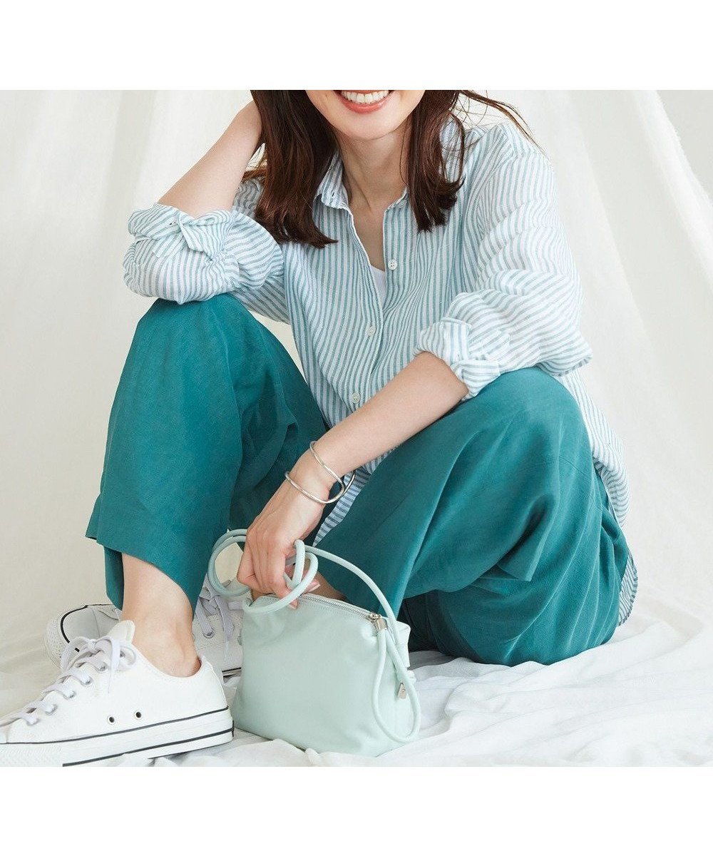 【23区/NIJYUSANKU】の【CLASSY. 9月号掲載/WEB限定カラーあり】LIBECO ベーシック シャツ インテリア・キッズ・メンズ・レディースファッション・服の通販 founy(ファニー) 　雑誌掲載アイテム　Magazine Items　ファッション雑誌　Fashion Magazines　クラッシィ　CLASSY.　ファッション　Fashion　レディースファッション　WOMEN　トップス・カットソー　Tops/Tshirt　シャツ/ブラウス　Shirts/Blouses　イエロー　Yellow　春　Spring　9月号　September Issue　カーディガン　Cardigan　シンプル　Simple　ストライプ　Stripe　スリーブ　Sleeve　雑誌　Magazine　ノースリーブ　No Sleeve　ビッグ　Big　ベーシック　Basic　無地　Plain Color　リネン　Linen　S/S・春夏　Ss・Spring/Summer　再入荷　Restock/Back In Stock/Re Arrival　夏　Summer　2023春夏・S/S　Ss,Spring/Summer,2023　2023年　2023　【WEB限定】ピーコックグリーンストライプ|ID: prp329100004515195 ipo3291000000031966645