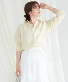 【23区/NIJYUSANKU】の【CLASSY. 9月号掲載/WEB限定カラーあり】LIBECO ベーシック シャツ イエローストライプ|ID: prp329100004515195 ipo3291000000031966648