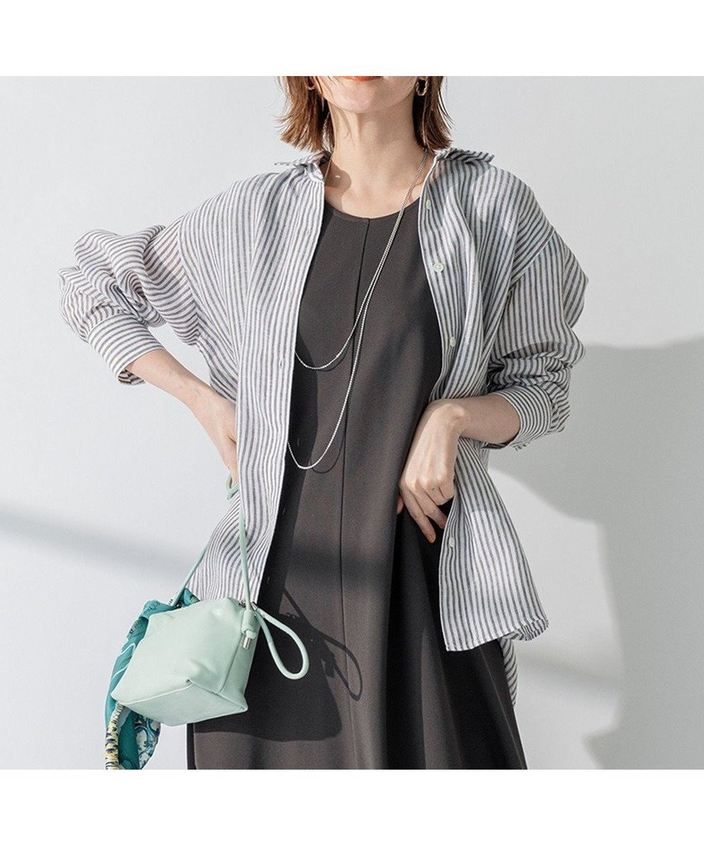 【23区/NIJYUSANKU】の【CLASSY. 9月号掲載/WEB限定カラーあり】LIBECO ベーシック シャツ インテリア・キッズ・メンズ・レディースファッション・服の通販 founy(ファニー) 　雑誌掲載アイテム　Magazine Items　ファッション雑誌　Fashion Magazines　クラッシィ　CLASSY.　ファッション　Fashion　レディースファッション　WOMEN　トップス・カットソー　Tops/Tshirt　シャツ/ブラウス　Shirts/Blouses　イエロー　Yellow　春　Spring　9月号　September Issue　カーディガン　Cardigan　シンプル　Simple　ストライプ　Stripe　スリーブ　Sleeve　雑誌　Magazine　ノースリーブ　No Sleeve　ビッグ　Big　ベーシック　Basic　無地　Plain Color　リネン　Linen　S/S・春夏　Ss・Spring/Summer　再入荷　Restock/Back In Stock/Re Arrival　夏　Summer　2023春夏・S/S　Ss,Spring/Summer,2023　2023年　2023　ダークブラウンストライプ|ID: prp329100004515195 ipo3291000000031966665