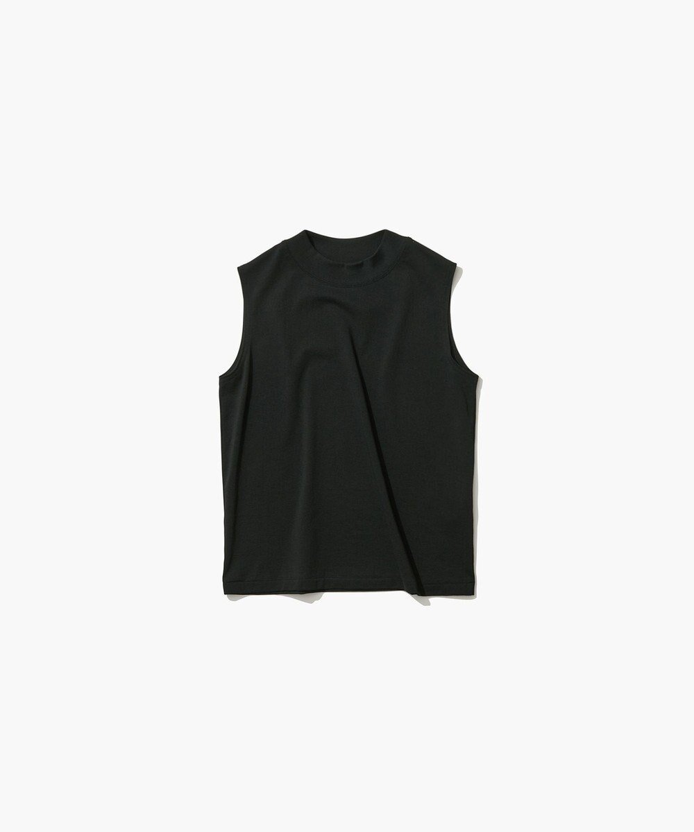 【エイトン/ATON】のDRY COTTON JERSEY モックネックスリーブレスプルオーバー インテリア・キッズ・メンズ・レディースファッション・服の通販 founy(ファニー) 　ファッション　Fashion　レディースファッション　WOMEN　トップス・カットソー　Tops/Tshirt　シャツ/ブラウス　Shirts/Blouses　ロング / Tシャツ　T-Shirts　プルオーバー　Pullover　カットソー　Cut and Sewn　カットオフ　Cut Off　カットソー　Cut And Sew　カーディガン　Cardigan　吸水　Water Absorption　ジャケット　Jacket　ジャージ　Jersey　スリーブ　Sleeve　タンク　Tank　定番　Standard　モックネック　Mock Neck　レギュラー　Regular　ロング　Long　A/W・秋冬　Aw・Autumn/Winter・Fw・Fall-Winter　S/S・春夏　Ss・Spring/Summer　夏　Summer　BLACK|ID: prp329100004515196 ipo3291000000031902872