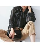 【組曲/KUMIKYOKU】の【前後着用可】サッカードビードットプリント ブラウス 人気、トレンドファッション・服の通販 founy(ファニー) ファッション Fashion レディースファッション WOMEN トップス・カットソー Tops/Tshirt シャツ/ブラウス Shirts/Blouses エレガント 上品 Elegant 春 Spring ギャザー Gather シアー Sheer チャーム Charm ドット Dot ハイネック High Neck フロント Front プリント Print S/S・春夏 Ss・Spring/Summer 再入荷 Restock/Back In Stock/Re Arrival 夏 Summer thumbnail ブラック系5|ID: prp329100004515243 ipo3291000000031903469