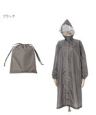 【ムーンバット/MOONBAT】の【収納袋付き】FLAT PURE サイクル レインコート チェック 自転車 ブラック|ID: prp329100004515247 ipo3291000000031903559