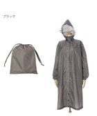 【ムーンバット/MOONBAT】の【収納袋付き】FLAT PURE サイクル レインコート チェック 自転車 ブラック|ID: prp329100004515247 ipo3291000000032351617