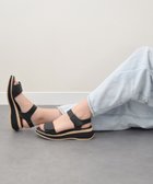 【インター ショシュール/INTER-CHAUSSURES】の【Oh my Sandals】ベルクロローヒールサンダル ブラック|ID: prp329100004515397 ipo3291000000032156009