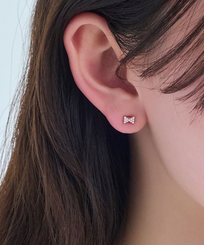 【フィービィー/phoebe】の【金属アレルギー対応】リボンパールマイクロセラミックピアス シャンパンゴールド インテリア・キッズ・メンズ・レディースファッション・服の通販 founy(ファニー) https://founy.com/ ファッション Fashion レディースファッション WOMEN アクセサリー Accessories パール Pearl リボン Ribbon エレガント 上品 Elegant |ID: prp329100004515471 ipo3291000000031984509