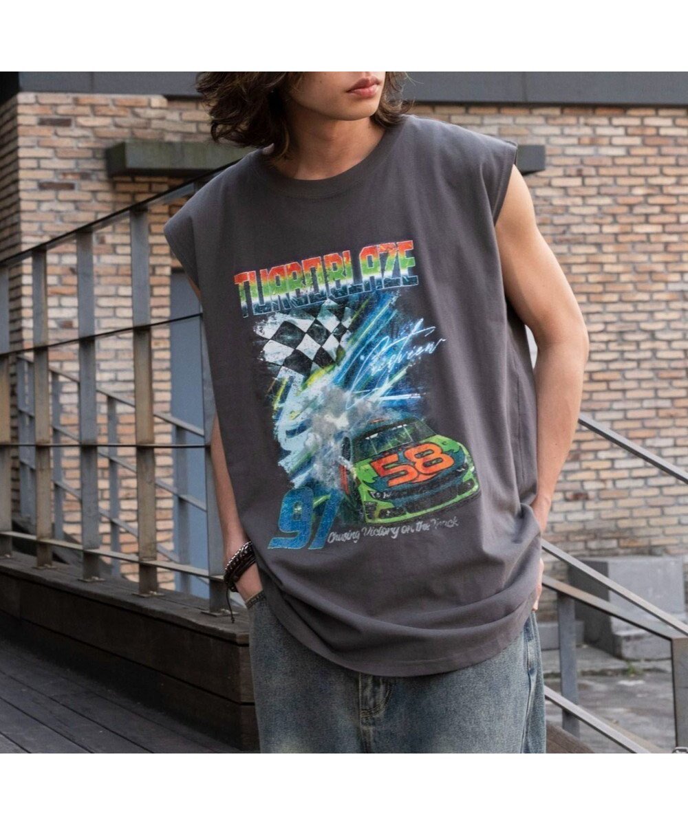 【ウィゴー/WEGO】の【ユニセックス着用ITEM/MLサイズ展開】ヴィンテージライクグラフィックノースリーブ インテリア・キッズ・メンズ・レディースファッション・服の通販 founy(ファニー) 　ファッション　Fashion　レディースファッション　Fashion for Women　トップス・カットソー　Cut & Sew Tops　キャミソール&ノースリーブ　Camisoles & Sleeveless Tops　インナー　Innerwear　ヴィンテージ　Vintage Style　春　Spring　スマホ　Smartphone, Mobile Device　タンク　Tank Top, Sleeveless Top　デニム　Denim, Jeans Material　ノースリーブ　Sleeveless, No-Sleeve　人気　Popular, Best Seller　S/S・春夏　SS, Spring/Summer, Warm Season　再入荷　Restock / Back in Stock　おすすめ　Recommended / Our Picks　夏　Summer　柄8|ID: prp329100004515475 ipo3291000000032589288
