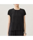 【自由区/JIYU-KU】の【洗える】ジョーゼットプリーツコンビ カットソー ブラック|ID: prp329100004515571 ipo3291000000031906500
