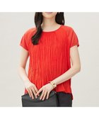 【自由区/JIYU-KU】の【洗える】ジョーゼットプリーツコンビ カットソー グラムレッド|ID: prp329100004515571 ipo3291000000031906502