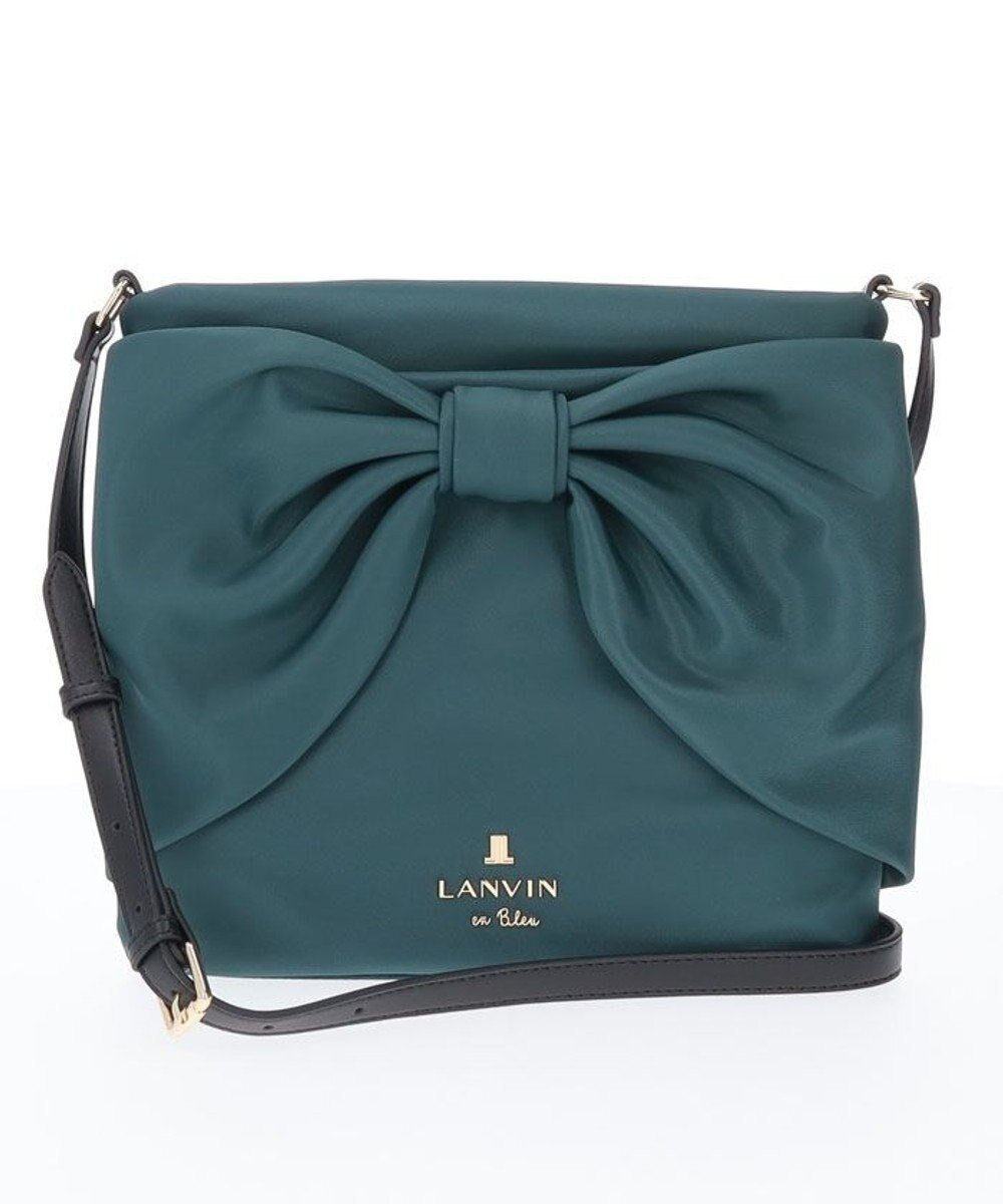 【ランバン オン ブルー/LANVIN en Bleu】のジョエル ショルダーバッグ インテリア・キッズ・メンズ・レディースファッション・服の通販 founy(ファニー) 　ファッション　Fashion　レディースファッション　WOMEN　バッグ　Bag　フロント　Front　リボン　Ribbon　エレガント 上品　Elegant　ダークグリーン|ID: prp329100004515590 ipo3291000000031906776