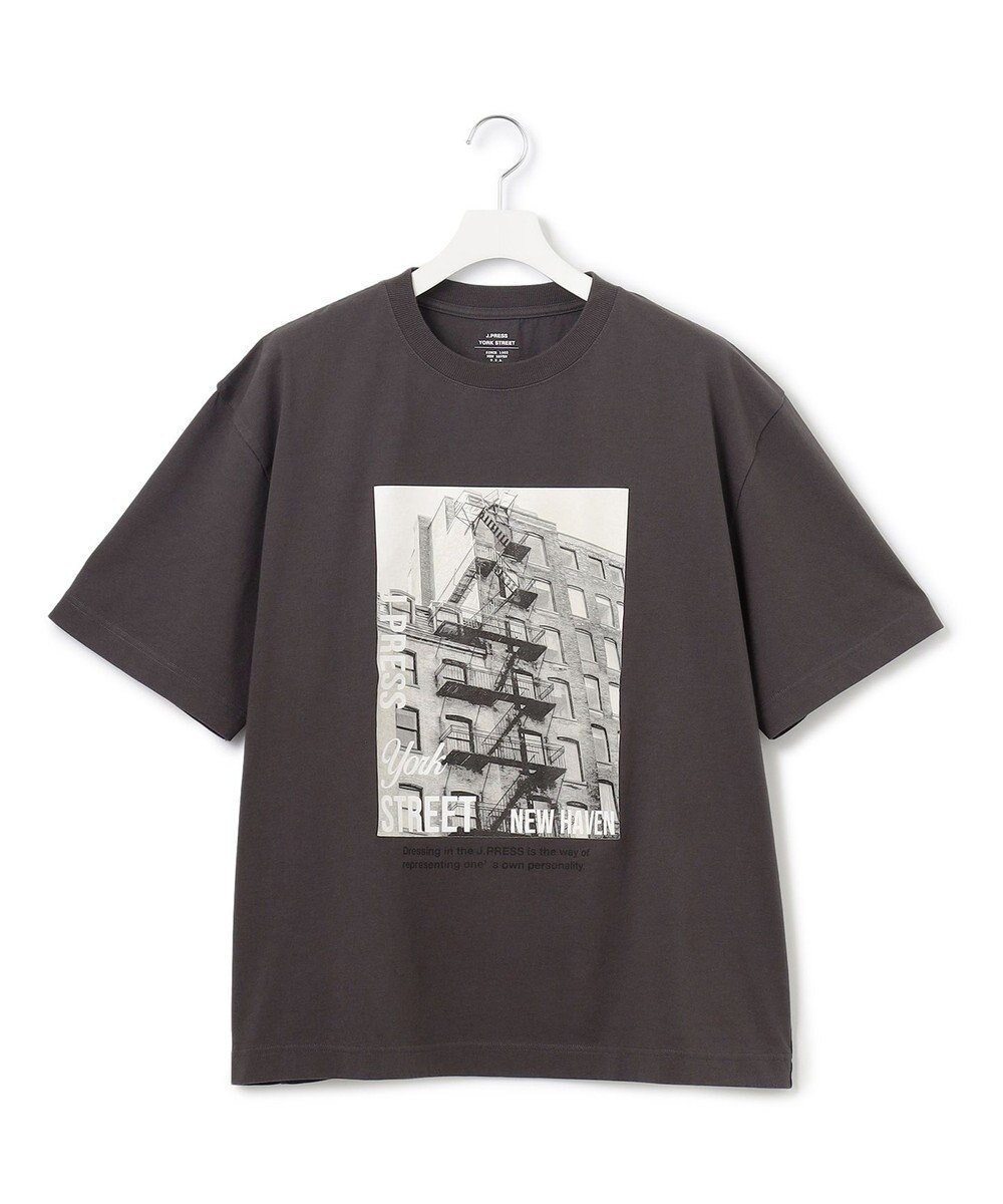 【ジェイプレスヨークストリート/J.PRESS YORK STREET】の【UNISEX】フォトプリントTシャツ ”New Yourk street” インテリア・キッズ・メンズ・レディースファッション・服の通販 founy(ファニー) 　ファッション　Fashion　レディースファッション　WOMEN　トップス・カットソー　Tops/Tshirt　シャツ/ブラウス　Shirts/Blouses　ロング / Tシャツ　T-Shirts　カットソー　Cut and Sewn　ユニセックス　Unisex　アメリカン　American　カットソー　Cut And Sew　グラフィック　Graphic　ニューヨーク　New York　プリント　Print　夏　Summer　春　Spring　S/S・春夏　Ss・Spring/Summer　グレー系|ID: prp329100004515615 ipo3291000000031907181