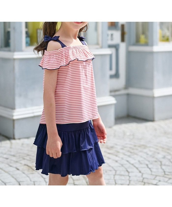 【組曲 / KIDS/KUMIKYOKU】の【UVカット】【SS-Lサイズ】マリンストライプ スイムウェア(セパレート) インテリア・キッズ・メンズ・レディースファッション・服の通販 founy(ファニー) https://founy.com/ ファッション Fashion キッズファッション Fashion for Kids インナー Innerwear 春 Spring ストライプ Stripe, Striped Pattern セパレート Separate, Two-Piece フリル Frill, Ruffle ボーダー Border, Stripe 水着 Swimsuit, Swimwear リボン Ribbon, Bow S/S・春夏 SS, Spring/Summer, Warm Season 夏 Summer |ID: prp329100004516221 ipo3291000000034281872