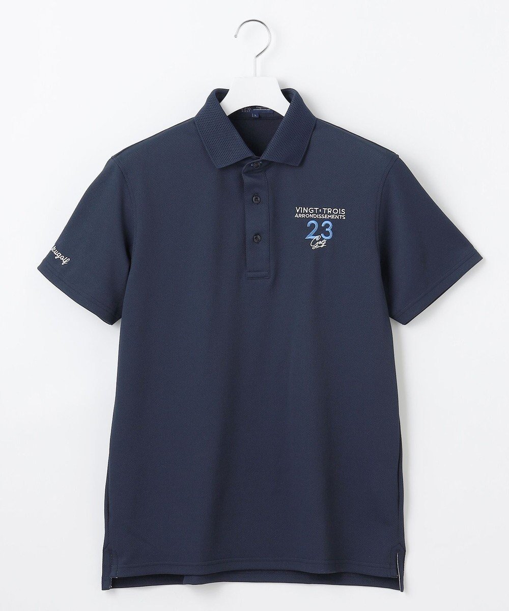 【23区 ゴルフ/23区GOLF / MEN】の【MEN】ハニカムライトカノコポロ 吸水速乾 UVケア メッシュ衿 インテリア・キッズ・メンズ・レディースファッション・服の通販 founy(ファニー) 　ファッション　Fashion　メンズファッション　MEN　トップス・カットソー　Tops/Tshirt/Men　シャツ　Shirts　ポロシャツ　Polo Shirts　春　Spring　コンパクト　Compact　吸水　Water Absorption　軽量　Lightweight　スリム　Slim　パターン　Pattern　ポロシャツ　Polo Shirt　メッシュ　Mesh　ラウンド　Round　S/S・春夏　Ss・Spring/Summer　夏　Summer　ネイビー系|ID: prp329100004516258 ipo3291000000031915509