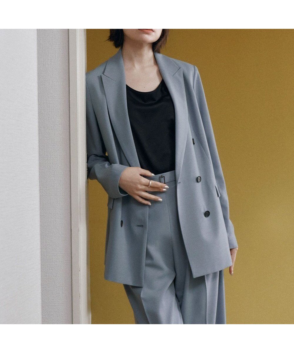 【アイシービー/iCB】のウール2WAYストレッチ ダブルブレストジャケット インテリア・キッズ・メンズ・レディースファッション・服の通販 founy(ファニー) 　ファッション　Fashion　レディースファッション　WOMEN　アウター　Coat Outerwear　ジャケット　Jackets　テーラードジャケット　Tailored Jackets　洗える　Washable　キャミソール　Camisole　シェイプ　Shape　ジャケット　Jacket　ストレッチ　Stretch　ストレート　Straight　セットアップ　Set Up　ダブル　Double　ワイド　Wide　A/W・秋冬　Aw・Autumn/Winter・Fw・Fall-Winter　2024年　2024　2024-2025秋冬・A/W　Aw/Autumn/Winter/Fw/Fall/2024-2025　ブルーシェイド系|ID: prp329100004516308 ipo3291000000031916095