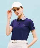 【23区 ゴルフ/NIJYUSANKU GOLF】の【WOMEN】ハニカムライト鹿子 半そでポロシャツ パープル系|ID: prp329100004516312 ipo3291000000032414568