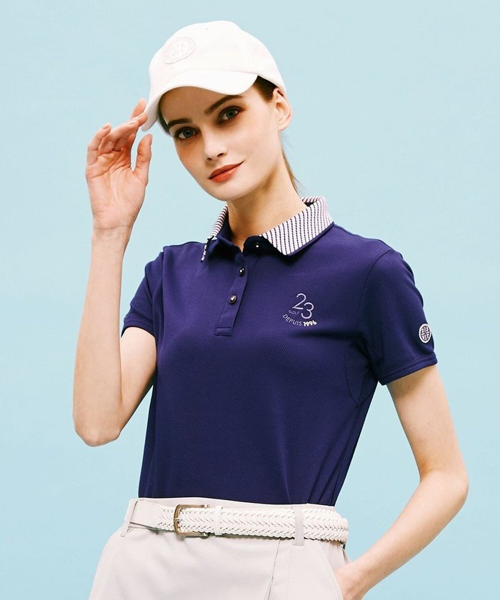 【23区 ゴルフ/NIJYUSANKU GOLF】の【WOMEN】ハニカムライト鹿子 半そでポロシャツ インテリア・キッズ・メンズ・レディースファッション・服の通販 founy(ファニー) https://founy.com/ ファッション Fashion レディースファッション Ladies' Fashion Online トップス・カットソー Tops/Tshirt シャツ/ブラウス Shirts/Blouses ポロシャツ Polo Shirts シンプル Simple ストライプ Stripe ストレッチ Stretch ベーシック Basic ポロシャツ Polo Shirt 夏 Summer 春 Spring S/S・春夏 Ss・Spring/Summer 鹿の子 Pique |ID: prp329100004516312 ipo3291000000032603489