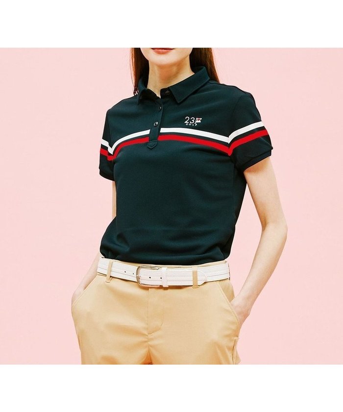 【23区 ゴルフ/NIJYUSANKU GOLF】の【WOMEN】【吸水速乾/UVケア】エイトロックカノコ 半そで ポロシャツ インテリア・キッズ・メンズ・レディースファッション・服の通販 founy(ファニー) https://founy.com/ ファッション Fashion レディースファッション Ladies' Fashion Online トップス・カットソー Tops/Tshirt シャツ/ブラウス Shirts/Blouses ポロシャツ Polo Shirts ストレッチ Stretch ダブル Double プリント Print ポロシャツ Polo Shirt メッシュ Mesh ラバー Rubber 吸水 Water Absorption 夏 Summer 春 Spring S/S・春夏 Ss・Spring/Summer |ID: prp329100004516356 ipo3291000000032652357