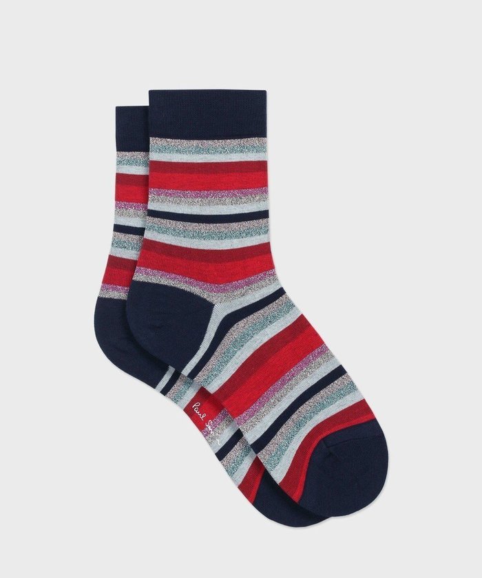 【ポール スミス/Paul Smith】のラメボーダー ソックス インテリア・キッズ・メンズ・レディースファッション・服の通販 founy(ファニー) https://founy.com/ ファッション Fashion レディースファッション WOMEN ソックス Socks レッグウェア Legwear ソックス Socks ボーダー Border |ID: prp329100004516368 ipo3291000000031916875