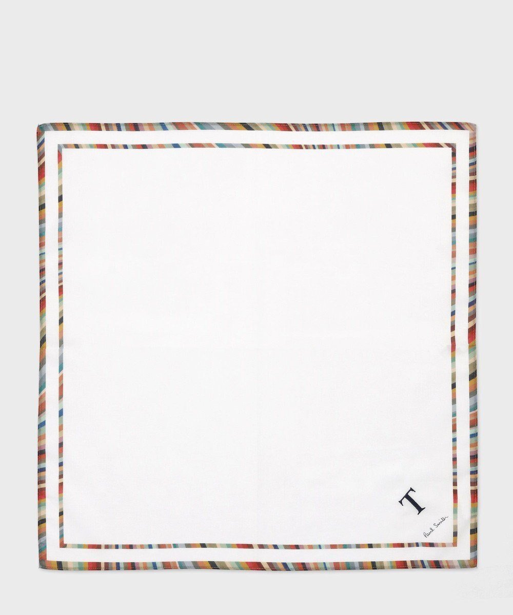 【ポール スミス/Paul Smith】のイニシャル エンブロイダリー ハンカチ【T】 インテリア・キッズ・メンズ・レディースファッション・服の通販 founy(ファニー) 　ファッション　Fashion　レディースファッション　WOMEN　財布　Wallets　おすすめ　Recommend　エンブロイダリー　Embroidery　ギフト プレゼント　Gift Present　タオル　Towel　ハンカチ　Handkerchief　ハンド　Hand　財布　Wallet　ホワイト|ID: prp329100004516369 ipo3291000000031916897