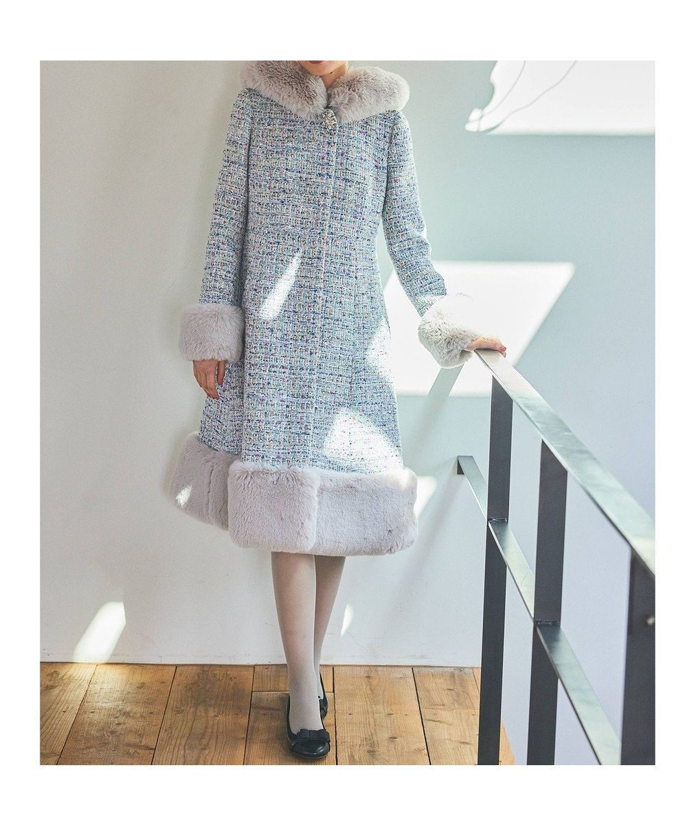 【トッカ/TOCCA】のWINTER ROMANCE 30周年記念スペシャルコート インテリア・キッズ・メンズ・レディースファッション・服の通販 founy(ファニー) 　ファッション　Fashion　レディースファッション　WOMEN　アウター　Coat Outerwear　コート　Coats　ジャケット　Jackets　ジャケット　Jacket　スペシャル　Special　ツィード　Tweed　ドレス　Dress　ビジュー　Bijou　フェイクファー　Faux Fur　フランス　France　A/W・秋冬　Aw・Autumn/Winter・Fw・Fall-Winter　冬　Winter　日本製　Made In Japan　ブルー系|ID: prp329100004516382 ipo3291000000031917074