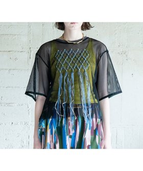 【コキュウ/COQ】の【家庭洗濯可能】SWAY MESH トップス 人気、トレンドファッション・服の通販 founy(ファニー) ファッション Fashion レディースファッション WOMEN トップス・カットソー Tops/Tshirt シャツ/ブラウス Shirts/Blouses ロング / Tシャツ T-Shirts カットソー Cut and Sewn オーガンジー Organdy 春 Spring 洗える Washable カットソー Cut And Sew コレクション Collection ストライプ Stripe タンク Tank ダブル Double バランス Balance パイピング Piping メッシュ Mesh リボン Ribbon S/S・春夏 Ss・Spring/Summer NEW・新作・新着・新入荷 New Arrivals 犬 Dog 夏 Summer |ID:prp329100004516466