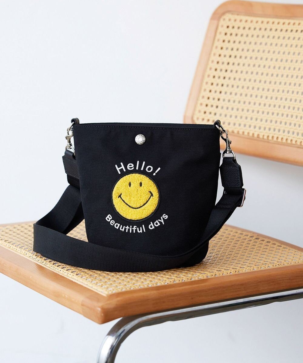 【トプカピ/TOPKAPI】の【Breath TOPKAPI】SMILE COLLECTION スマイル ショルダーバッグ インテリア・キッズ・メンズ・レディースファッション・服の通販 founy(ファニー) 　ファッション　Fashion　レディースファッション　WOMEN　バッグ　Bag　NEW・新作・新着・新入荷　New Arrivals　キャンバス　Canvas　バケツ　Bucket　ポケット　Pocket　ブラック|ID: prp329100004516501 ipo3291000000031917800