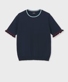 【ポール スミス/Paul Smith】の【洗える】フレアスリーブ 半袖ニット ネイビー|ID: prp329100004516510 ipo3291000000031917858