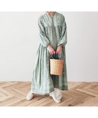 【クラフトスタンダードブティック/CRAFT STANDARD BOUTIQUE】のパネル柄ウエスト切り替えボリュームワンピース Light Green|ID: prp329100004516516 ipo3291000000032317181