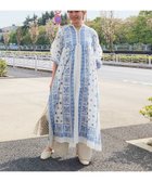 【クラフトスタンダードブティック/CRAFT STANDARD BOUTIQUE】のパネル柄ウエスト切り替えボリュームワンピース Blue|ID: prp329100004516516 ipo3291000000032317183