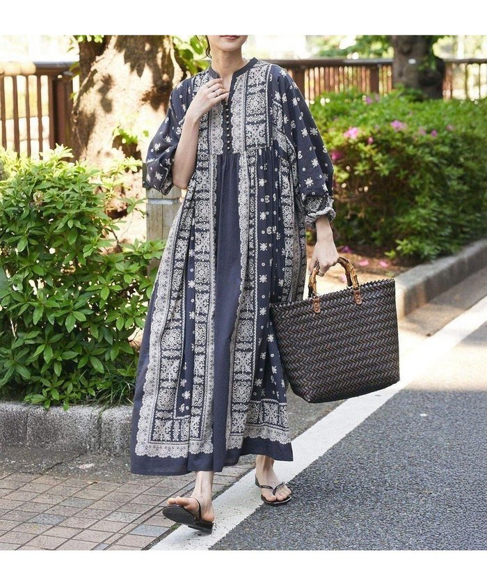 【クラフトスタンダードブティック/CRAFT STANDARD BOUTIQUE】のパネル柄ウエスト切り替えボリュームワンピース インテリア・キッズ・メンズ・レディースファッション・服の通販 founy(ファニー) https://founy.com/ ファッション Fashion レディースファッション Fashion for Women ワンピース Dresses エスニック Ethnic Style 春 Spring カーディガン Cardigan, Knitwear キャップ Cap, Baseball Cap スニーカー Sneakers, Trainers タンク Tank Top, Sleeveless Top プリント Print, Printed Pattern ペチコート Petticoat, Underskirt ポケット Pocket, Pocket Detail リュック Backpack, Rucksack ロング Long, Long-Length A/W・秋冬 Autumn/Winter S/S・春夏 SS, Spring/Summer, Warm Season 再入荷 Restock / Back in Stock 夏 Summer エレガント 上品 Elegant 2025年 2025 2025春夏・S/S Spring/Summer 2025 SS25 |ID: prp329100004516516 ipo3291000000032511131