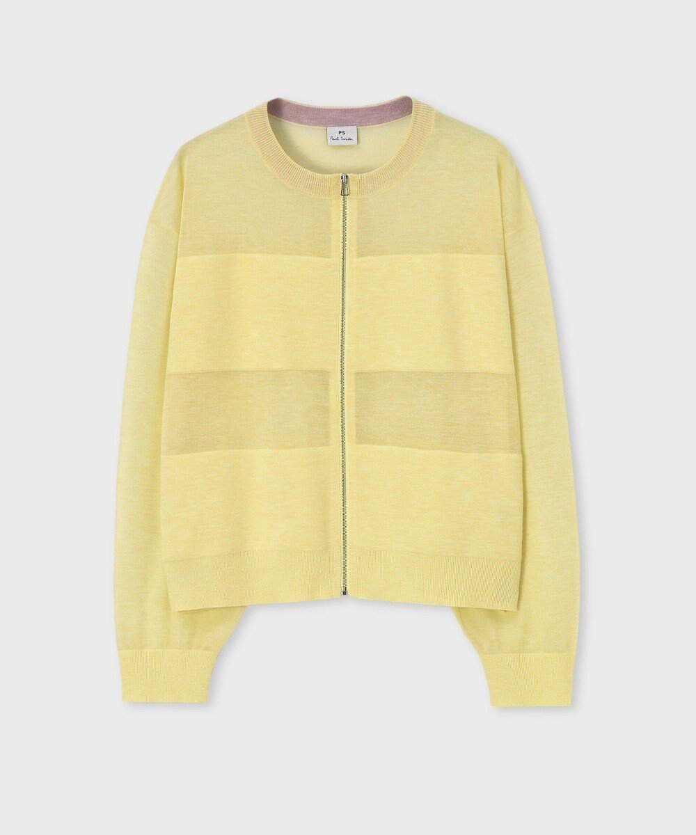 【ポール スミス/Paul Smith】の【洗える】シアーボーダー ジップアップ カーディガン インテリア・キッズ・メンズ・レディースファッション・服の通販 founy(ファニー) 　ファッション　Fashion　レディースファッション　WOMEN　トップス・カットソー　Tops/Tshirt　カーディガン　Cardigans　NEW・新作・新着・新入荷　New Arrivals　カーディガン　Cardigan　シアー　Sheer　シンプル　Simple　ジップアップ　Zip Up　ボーダー　Border　エレガント 上品　Elegant　夏　Summer　S/S・春夏　Ss・Spring/Summer　洗える　Washable　A/W・秋冬　Aw・Autumn/Winter・Fw・Fall-Winter　ライトイエロー|ID: prp329100004516521 ipo3291000000031917930