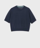 【ポール スミス/Paul Smith】の【洗える】シアーボーダー 半袖ニット ネイビー|ID: prp329100004516533 ipo3291000000031918003