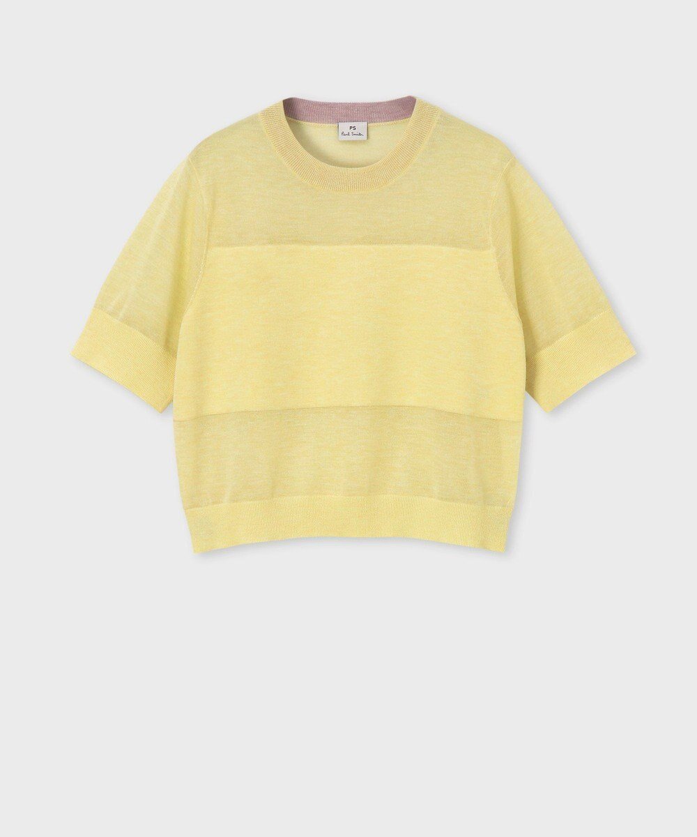 【ポール スミス/Paul Smith】の【洗える】シアーボーダー 半袖ニット インテリア・キッズ・メンズ・レディースファッション・服の通販 founy(ファニー) 　ファッション　Fashion　レディースファッション　WOMEN　トップス・カットソー　Tops/Tshirt　ニット　Knit Tops　NEW・新作・新着・新入荷　New Arrivals　コンパクト　Compact　シアー　Sheer　シンプル　Simple　ジャケット　Jacket　セーター　Sweater　ボーダー　Border　半袖　Short Sleeve　夏　Summer　S/S・春夏　Ss・Spring/Summer　洗える　Washable　A/W・秋冬　Aw・Autumn/Winter・Fw・Fall-Winter　ライトイエロー|ID: prp329100004516533 ipo3291000000031918005