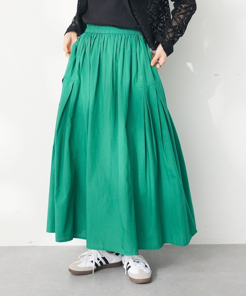 【クラフトスタンダードブティック/CRAFT STANDARD BOUTIQUE】のサイドタック切り替えスカート インテリア・キッズ・メンズ・レディースファッション・服の通販 founy(ファニー) 　ファッション　Fashion　レディースファッション　WOMEN　スカート　Skirt　春　Spring　ギャザー　Gather　切替　Switching　とろみ　Thickness　フィット　Fit　フレア　Flare　ベーシック　Basic　ポケット　Pocket　S/S・春夏　Ss・Spring/Summer　NEW・新作・新着・新入荷　New Arrivals　夏　Summer　2025年　2025　2025春夏・S/S　Ss,Spring/Summer,2025　Green|ID: prp329100004516534 ipo3291000000031918018