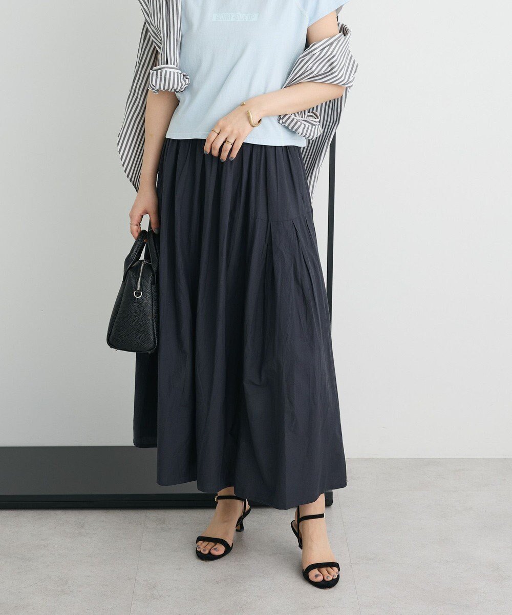 【クラフトスタンダードブティック/CRAFT STANDARD BOUTIQUE】のサイドタック切り替えスカート インテリア・キッズ・メンズ・レディースファッション・服の通販 founy(ファニー) 　ファッション　Fashion　レディースファッション　Ladies' Fashion Online　スカート　Skirt　春　Spring　ギャザー　Gather　切替　Switching　とろみ　Thickness　フィット　Fit　フレア　Flare　ベーシック　Basic　ポケット　Pocket　S/S・春夏　Ss・Spring/Summer　夏　Summer　2025年　2025　2025春夏・S/S　Ss,Spring/Summer,2025　Charcoal Gray|ID: prp329100004516534 ipo3291000000032193134