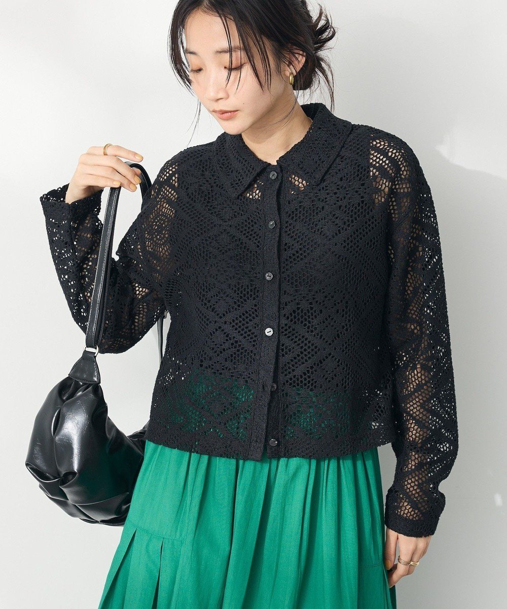 【クラフトスタンダードブティック/CRAFT STANDARD BOUTIQUE】のクロシェレースカーディガン インテリア・キッズ・メンズ・レディースファッション・服の通販 founy(ファニー) 　ファッション　Fashion　レディースファッション　Ladies' Fashion Online　トップス・カットソー　Tops/Tshirt　カーディガン　Cardigans　インナー　Inner　春　Spring　カーディガン　Cardigan　キャミソール　Camisole　クロシェ　Crochet　サマー　Summer　透かし　Watermark　タンク　Tank　ダウン　Down　長袖　Long Sleeve　フォルム　Form　ベーシック　Basic　ボックス　Box　ポケット　Pocket　レース　Race　ロング　Long　S/S・春夏　Ss・Spring/Summer　おすすめ　Recommend　夏　Summer　エレガント 上品　Elegant　2025年　2025　2025春夏・S/S　Ss,Spring/Summer,2025　Black|ID: prp329100004516540 ipo3291000000032586298