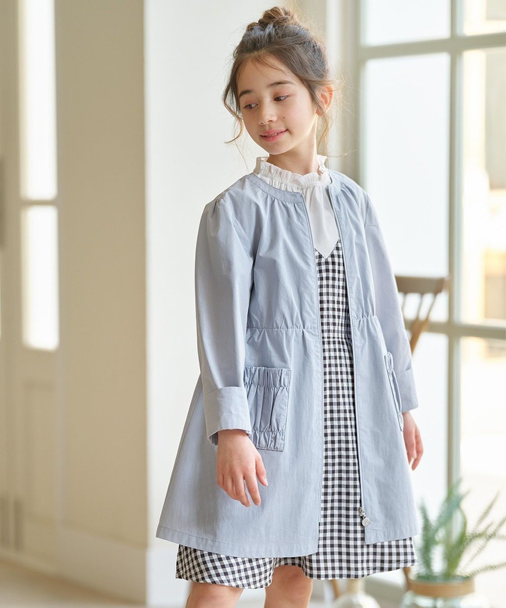 【組曲 / KIDS/KUMIKYOKU】の【110-140cm】ナチュラル スプリングコート インテリア・キッズ・メンズ・レディースファッション・服の通販 founy(ファニー) 　ファッション　Fashion　キッズファッション　KIDS　アウター　Coat Outerwear /Kids　春　Spring　コンパクト　Compact　軽量　Lightweight　ジャケット　Jacket　ラウンド　Round　ワッシャー　Washer　S/S・春夏　Ss・Spring/Summer　夏　Summer　エレガント 上品　Elegant　サックスブルー系|ID: prp329100004517505 ipo3291000000031929656