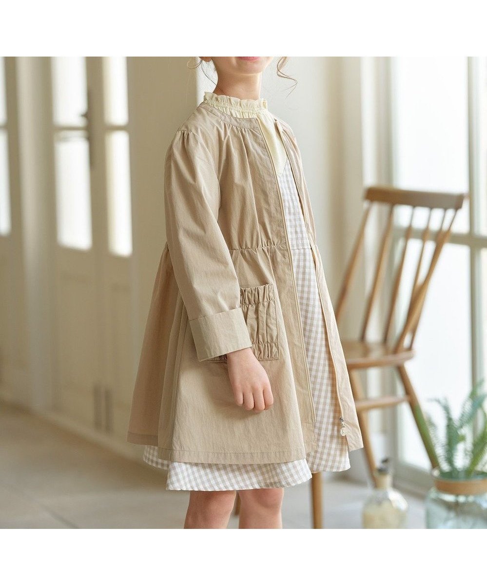 【組曲 / KIDS/KUMIKYOKU】の【110-140㎝】ナチュラル スプリングコート インテリア・キッズ・メンズ・レディースファッション・服の通販 founy(ファニー) ファッション Fashion キッズファッション Fashion for Kids アウター Coat Outerwear /Kids 春 Spring コンパクト Compact, Small Size 軽量 Lightweight, Ultra Light ジャケット Jacket, Outerwear ラウンド Round, Round Neck ワッシャー Washer, Crinkled Finish S/S・春夏 SS, Spring/Summer, Warm Season 夏 Summer エレガント 上品 Elegant ベージュ系|ID: prp329100004517505 ipo3291000000034198897