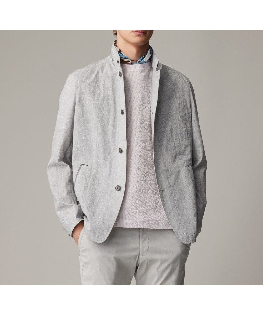 【ジョセフ アブード/JOSEPH ABBOUD / MEN】の夏ブルゾン【JAPANファブリック/清涼/軽量】ダブルワッシャーストレッチ ブルゾン 人気、トレンドファッション・服の通販 founy(ファニー) 　ファッション　Fashion　メンズファッション　MEN　アウター　Coats Outerwear/Men　ブルゾン　Blouson/Jackets　春　Spring　軽量　Lightweight　ショート　Short　シンプル　Simple　ジャケット　Jacket　スタイリッシュ　Stylish　スラックス　Slacks　テクスチャー　Texture　デニム　Denim　ファブリック　Fabric　ブルゾン　Blouson　ポケット　Pocket　リラックス　Relax　S/S・春夏　Ss・Spring/Summer　おすすめ　Recommend　夏　Summer　ビジネス 仕事 通勤　Business　 other-1|ID: prp329100004517507 ipo3291000000031929667