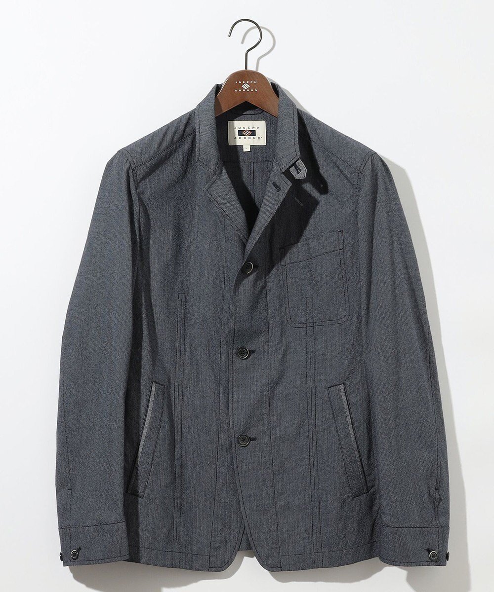 【ジョセフ アブード/JOSEPH ABBOUD / MEN】の夏ブルゾン【JAPANファブリック/清涼/軽量】ダブルワッシャーストレッチ ブルゾン インテリア・キッズ・メンズ・レディースファッション・服の通販 founy(ファニー) 　ファッション　Fashion　メンズファッション　MEN　アウター　Coats Outerwear/Men　ブルゾン　Blouson/Jackets　春　Spring　軽量　Lightweight　ショート　Short　シンプル　Simple　ジャケット　Jacket　スタイリッシュ　Stylish　スラックス　Slacks　テクスチャー　Texture　デニム　Denim　ファブリック　Fabric　ブルゾン　Blouson　ポケット　Pocket　リラックス　Relax　S/S・春夏　Ss・Spring/Summer　おすすめ　Recommend　夏　Summer　ビジネス 仕事 通勤　Business　ネイビー系|ID: prp329100004517507 ipo3291000000031929669