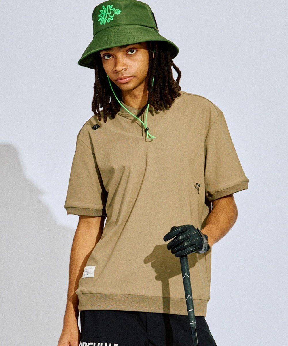 【ピーダブリュサーキュラス/PW CIRCULUS / MEN】の【吸水速乾 / UV遮蔽率99% UVカット / ストレッチ】【MEN】ベースボールカラーポロシャツ インテリア・キッズ・メンズ・レディースファッション・服の通販 founy(ファニー) 　ファッション　Fashion　メンズファッション　MEN　トップス・カットソー　Tops/Tshirt/Men　シャツ　Shirts　ポロシャツ　Polo Shirts　クール　Cool　グラフィック　Graphic　シンプル　Simple　ストレッチ　Stretch　ボトム　Bottom　ポロシャツ　Polo Shirt　人気　Popularity　吸水　Water Absorption　夏　Summer　春　Spring　S/S・春夏　Ss・Spring/Summer　鹿の子　Pique　ベージュ系|ID: prp329100004517508 ipo3291000000032289256