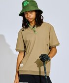 【ピーダブリュサーキュラス/PW CIRCULUS / MEN】の【吸水速乾 / UV遮蔽率99% UVカット / ストレッチ】【MEN】ベースボールカラーポロシャツ ゴルフ ベージュ系|ID: prp329100004517508 ipo3291000000032452666