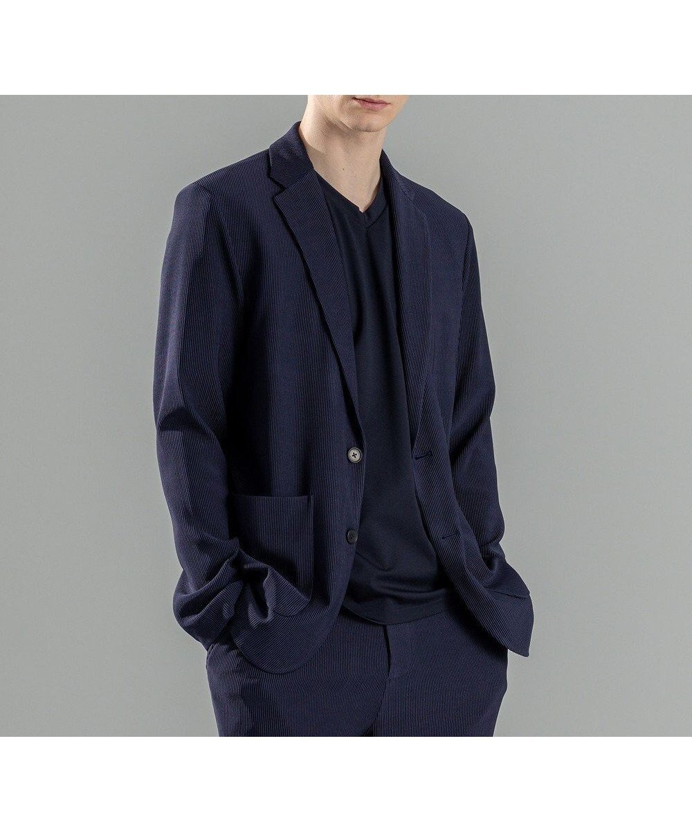 【ジョゼフ オム/JOSEPH HOMME / MEN】の【洗える/ストレッチ】ソフトプリーツストレッチ ジャケット インテリア・キッズ・メンズ・レディースファッション・服の通販 founy(ファニー) 　ファッション　Fashion　メンズファッション　MEN　アウター　Coats Outerwear/Men　テーラードジャケット　Tailored Jackets　ウォッシャブル　Washable　ジャケット　Jacket　ジャージー　Jersey　ストレッチ　Stretch　パッチ　Patch　プリーツ　Pleats　ポケット　Pocket　夏　Summer　春　Spring　S/S・春夏　Ss・Spring/Summer　洗える　Washable　ネイビー系|ID: prp329100004517509 ipo3291000000031929689