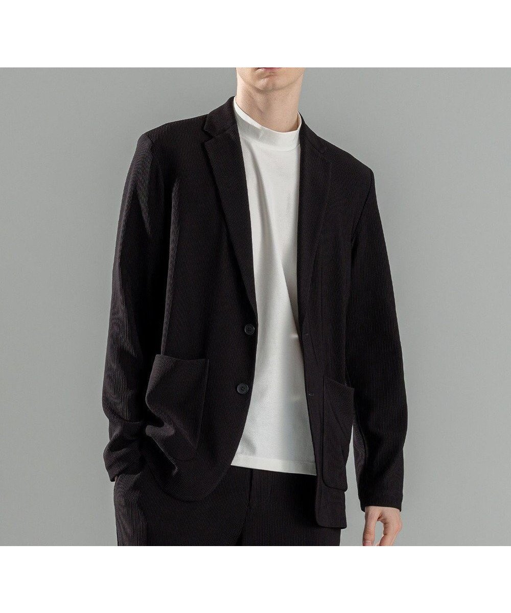 【ジョゼフ オム/JOSEPH HOMME / MEN】の【洗える/ストレッチ】ソフトプリーツストレッチ ジャケット インテリア・キッズ・メンズ・レディースファッション・服の通販 founy(ファニー) 　ファッション　Fashion　メンズファッション　MEN　アウター　Coats Outerwear/Men　テーラードジャケット　Tailored Jackets　ウォッシャブル　Washable　ジャケット　Jacket　ジャージー　Jersey　ストレッチ　Stretch　パッチ　Patch　プリーツ　Pleats　ポケット　Pocket　夏　Summer　春　Spring　S/S・春夏　Ss・Spring/Summer　洗える　Washable　ブラック系|ID: prp329100004517509 ipo3291000000031929690