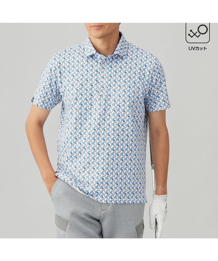 【23区 ゴルフ/23区GOLF / MEN】の【MEN】【吸水速乾/UVカット】アザミ小紋柄半袖ポロシャツ インテリア・キッズ・メンズ・レディースファッション・服の通販 founy(ファニー) https://founy.com/ ファッション Fashion メンズファッション Fashion for Men トップス・カットソー Cut & Sew Tops メンズシャツ Shirts ポロシャツ / きれいめカジュアルスタイル Polo Shirts おすすめ Recommended / Our Picks なめらか Smooth, Silky Texture ストレッチ Stretch, Stretchy Fabric ベスト Vest, Waistcoat ポロシャツ Polo Shirt, Collared Tee モチーフ Motif, Design Theme 半袖 Short Sleeve, Half Sleeve 吸水 Absorbent, Quick-Dry A/W・秋冬 Autumn/Winter |ID: prp329100004517515 ipo3291000000032675078