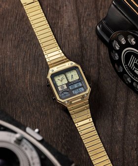 【シチズン/CITIZEN】の【復刻デザイン】レトロ感あふれるゴールドカラーのサーモセンサー限定モデル 人気、トレンドファッション・服の通販 founy(ファニー) ファッション Fashion レディースファッション WOMEN 腕時計 Watch ガラス Glass クリスタル Crystal 時計 Clock |ID:prp329100004517517