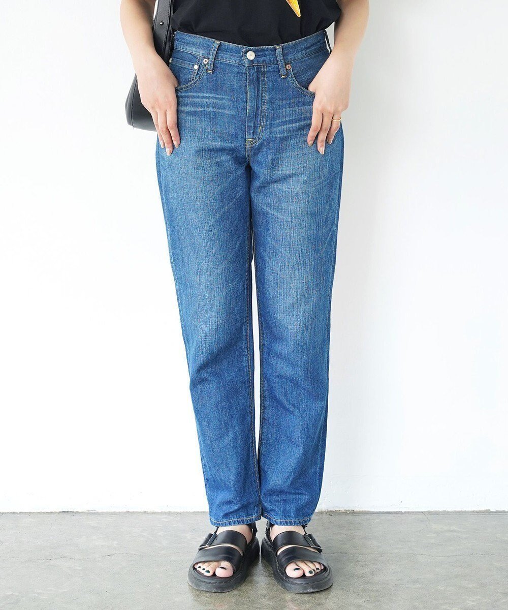 【サキュウ/caqu】の【洗える/リネン混/涼しい】FS linen tapered straight テーパードストレートデニム インテリア・キッズ・メンズ・レディースファッション・服の通販 founy(ファニー) 　ファッション　Fashion　レディースファッション　Fashion for Women　パンツ　Pants & Trousers　デニムパンツ・ジーンズ・美脚デニム　Denim Jeans & Pants　インディゴ　Indigo Denim　春　Spring　洗える　Machine Washable　軽量　Lightweight, Ultra Light　ジーンズ　Jeans, Denim Pants　ストレート　Straight, Straight Cut　スマート　Smart, Elegant　センター　Center, Center Line　テーパード　Tapered, Tapered Pants　デニム　Denim, Jeans Material　ファブリック　Fabric, Textile　リネン　Linen, Linen Fabric　A/W・秋冬　Autumn/Winter　S/S・春夏　SS, Spring/Summer, Warm Season　夏　Summer　エレガント 上品　Elegant　1year|ID: prp329100004517529 ipo3291000000034221300