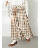 【クラフトスタンダードブティック/CRAFT STANDARD BOUTIQUE】のチェックギャザーロングスカート Beige|ID: prp329100004517574 ipo3291000000031930620