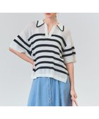 【グレース コンチネンタル/GRACE CONTINENTAL】のワッフルボーダートップ ホワイト|ID: prp329100004517581 ipo3291000000031930730